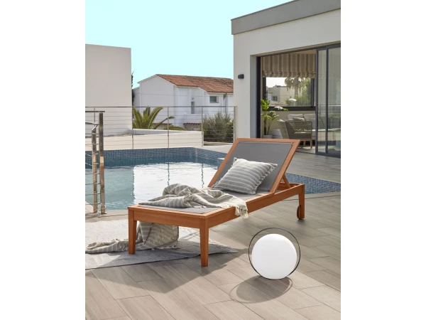 Ligstoel CATERIN - Eucalyptus Hout 2 Ligstoel CATERIN - Eucalyptus Hout - Afbeelding 2