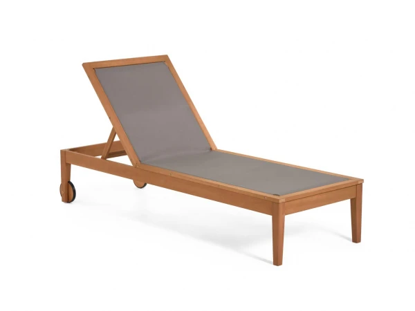 Ligstoel CATERIN - Eucalyptus Hout 1 Ligstoel CATERIN - Eucalyptus Hout