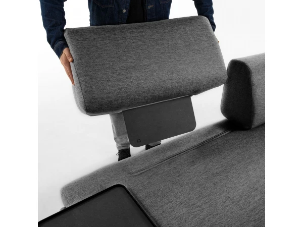 3-zit Zetel COMPO Met Dienblad - Donkergrijs Grijs 5 3-zit Zetel COMPO Met Dienblad - Donkergrijs Grijs - Afbeelding 5