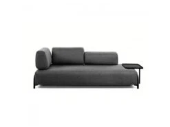 3-zit Zetel COMPO Met Dienblad - Donkergrijs Grijs 14 3-zit Zetel COMPO Met Dienblad - Donkergrijs Grijs -Meubels Voor Thuis kave home compo 43587