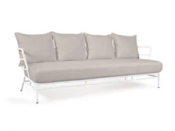 3-zit Loungebank MARELUZ - Wit/beige Wit