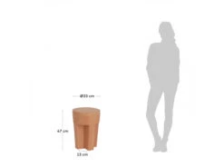 Bijzettafel Voor Buiten VILENA - Terracotta Bruin -Meubels Voor Thuis kave home vilena 42759