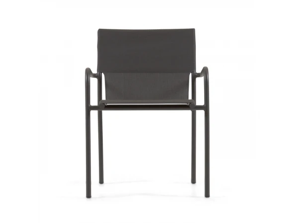 Aluminium Tuinstoel ZALTANA - Zwart Zwart 7 Aluminium Tuinstoel ZALTANA - Zwart Zwart - Afbeelding 7