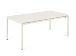 Uitschbare Aluminium Tuintafel ZALTANA - Wit Wit