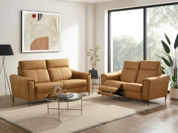 3-zit Met 2 Elektr. Relaxen NEPAL - Cognac Cognac 15 3-zit Met 2 Elektr. Relaxen NEPAL - Cognac Cognac - Afbeelding 15