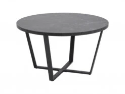 Salontafel AMBLE - Zwarte Marmerlook Zwart