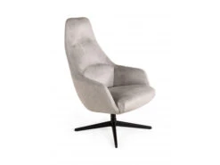 Fauteuil Met Hoge Rug VERNON - Lichtgrijs Grijs